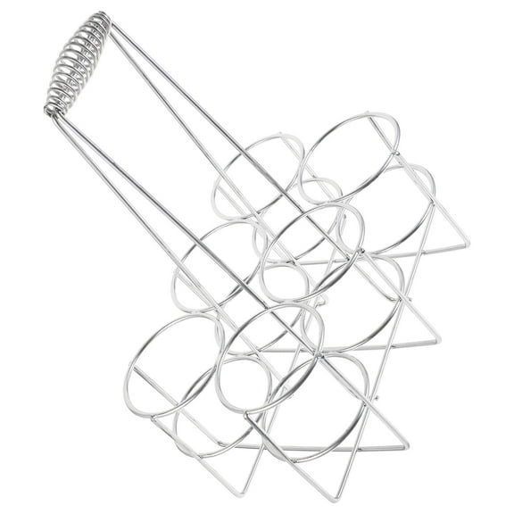 USHOBE Wire Rack Bottle Carrier 1Pcs Portable Beer Can Rack Silver Iron Composite Material For Clubs