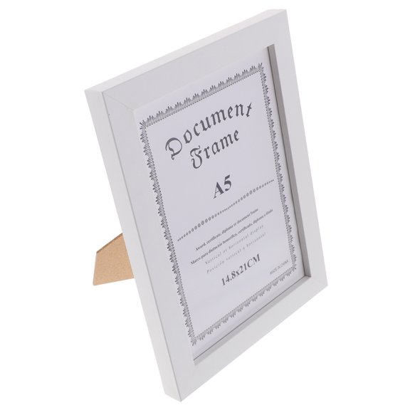 USHOBE White Wooden Business License Frame for Drawing Use Stable Structure