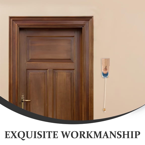 USHOBE Wooden Woodpecker Door Chime, Blue, Natural Texture, Home Entrance