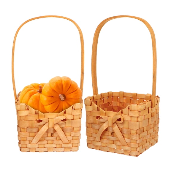 USHOBE basket with handle Lightweight Mini Square Storage Organizer 2-Pack