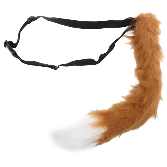 USHOBE Light Brown Furry Fox Tail Plush Cosplay Accessory Soft Comfortable