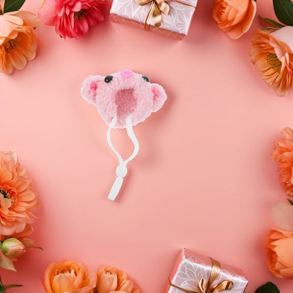 USHOBE Stylish Pink Small Animal Hat Adjustable Strap for Hamsters Guinea Pigs and Pet Parties