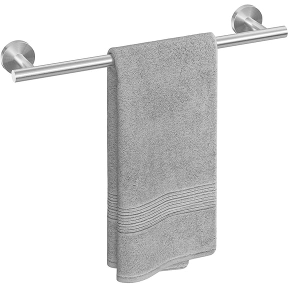 USHOWER Brushed Nickel Towel Bar, 18-Inch Towel Rack for Bathroom Wall Mounted, Thicken SUS304 Stainless Steel Towel Rod Modern Home Decor (Total Length 20-Inch)