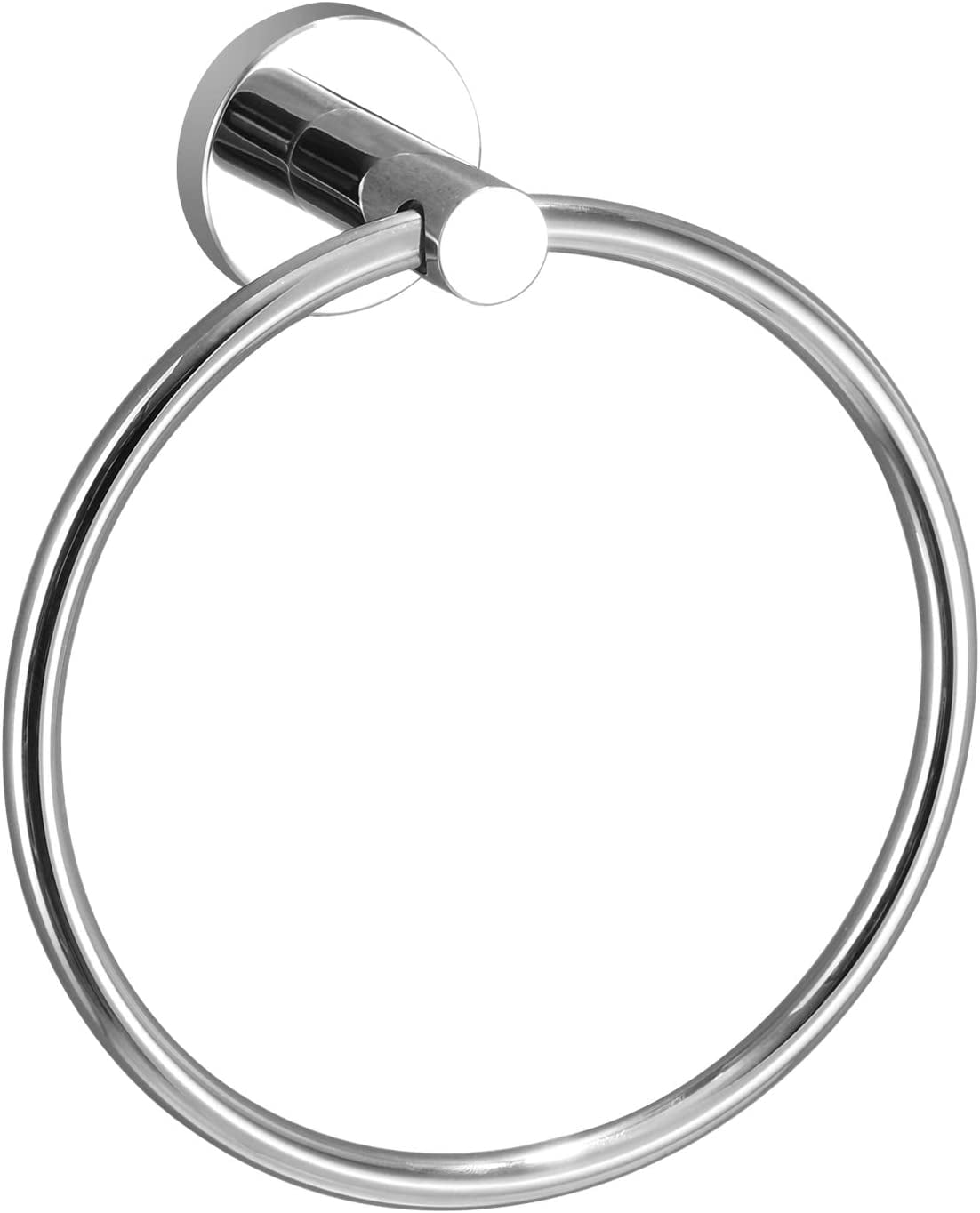 USHOWER Polished Chrome Towel Ring Wall Mount, Hand Towel Holder for