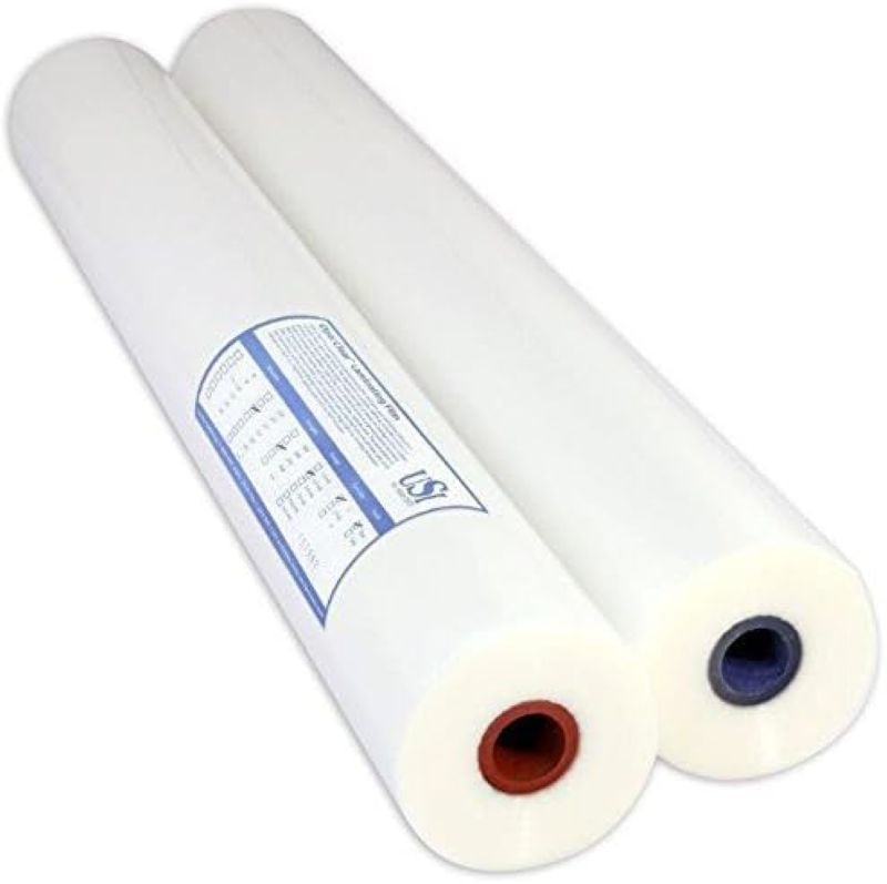 USI Premium Thermal Low-Melt EVA Laminating Film, 1" Core, 12"x200 Feet, 5 Mil, Clear Gloss, 2 Rolls