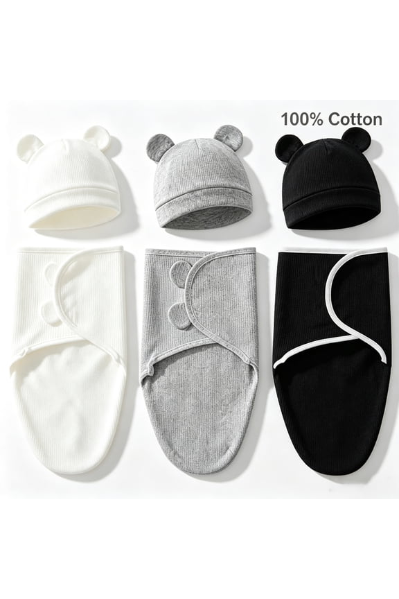 Baby Swaddle Sleep Sacks- 3-Pack Swaddles for Newborns 0-3 Months, Infant, Baby Girls, Boys, Soft & Durable Newborn Sleep Sack, Easy Diaper Change Swaddling Blanket