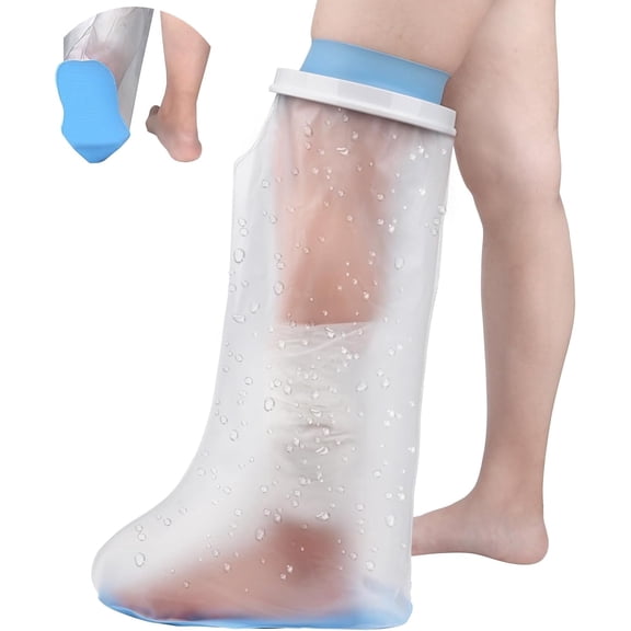 Waterproof Leg Cast Cover for Shower Adult, USIONE Reusable Non Slip Protector for Surgery Wound Bandage Knee Ankle Foot