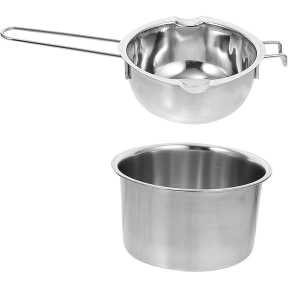 USIONE Stainless Steel Double Boiler Pot for Melting Chocolate, Candy and Candle Making (2 Cup Capacity, 480ML)