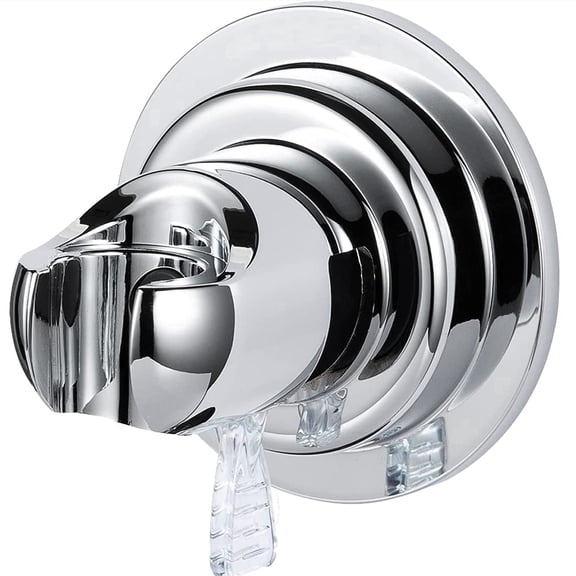 USIONE Detachable Suction Handheld Shower Head Sprayers Holder, Relocatable, Steel, Chrome, Suitable for Installation on Smooth Surfaces