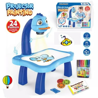 USIONE Toddler Toys,Toys for 3-6 Year Old Girls,Magnetic Drawing Board, Erasable Doodle Board for Kids,Toddler Baby Toys,Drawing Pad, Drawing Board, Doodle Board, Projector(Blue)