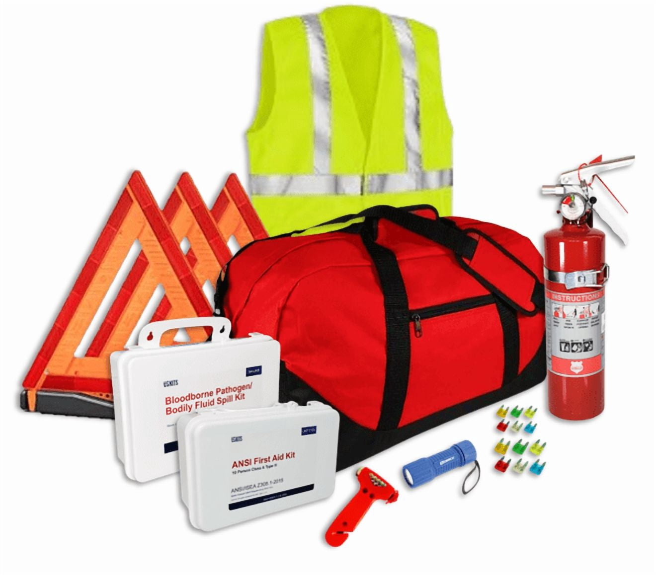USKITS Advanced NEMT DOT OSHA Compliant Kit with 2.5lb Fire Extinguisher