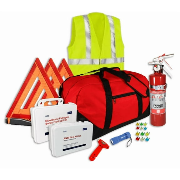 USKITS Advanced NEMT DOT OSHA Compliant Kit with 2.5lb Fire Extinguisher