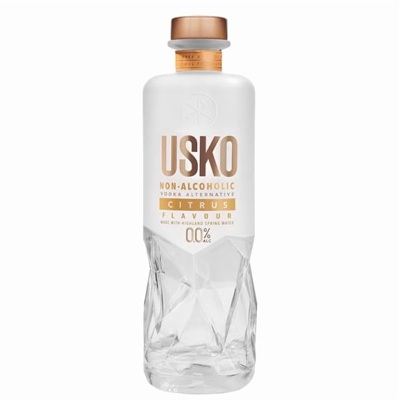 USKO Vodka Alternative, Citrus 700ml, Non Alcoholic Vodka Imported by Think Distributors