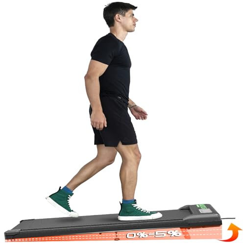 USLIM Under Desk Treadmill Walking Pad with Incline, 3.0HP Motor, Remote Control, LED Display, Portable Compact Treadmill for Home Office, 350 lb Capacity