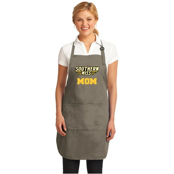 USM Eagles Mom Apron Southern Miss Mom APRONS w/ Pockets & Adjustable Neck