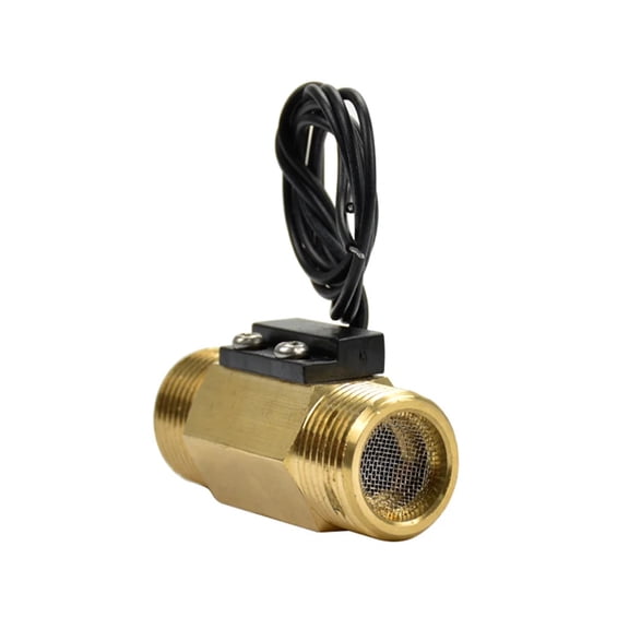 USM-FS21TA Flow Sensor Switch Reed Switch Brass Magnetic Sensor Switch 1.5-12L/min 250V DC 70W 2 Wire Saier Sensor ,Accurate Measurement