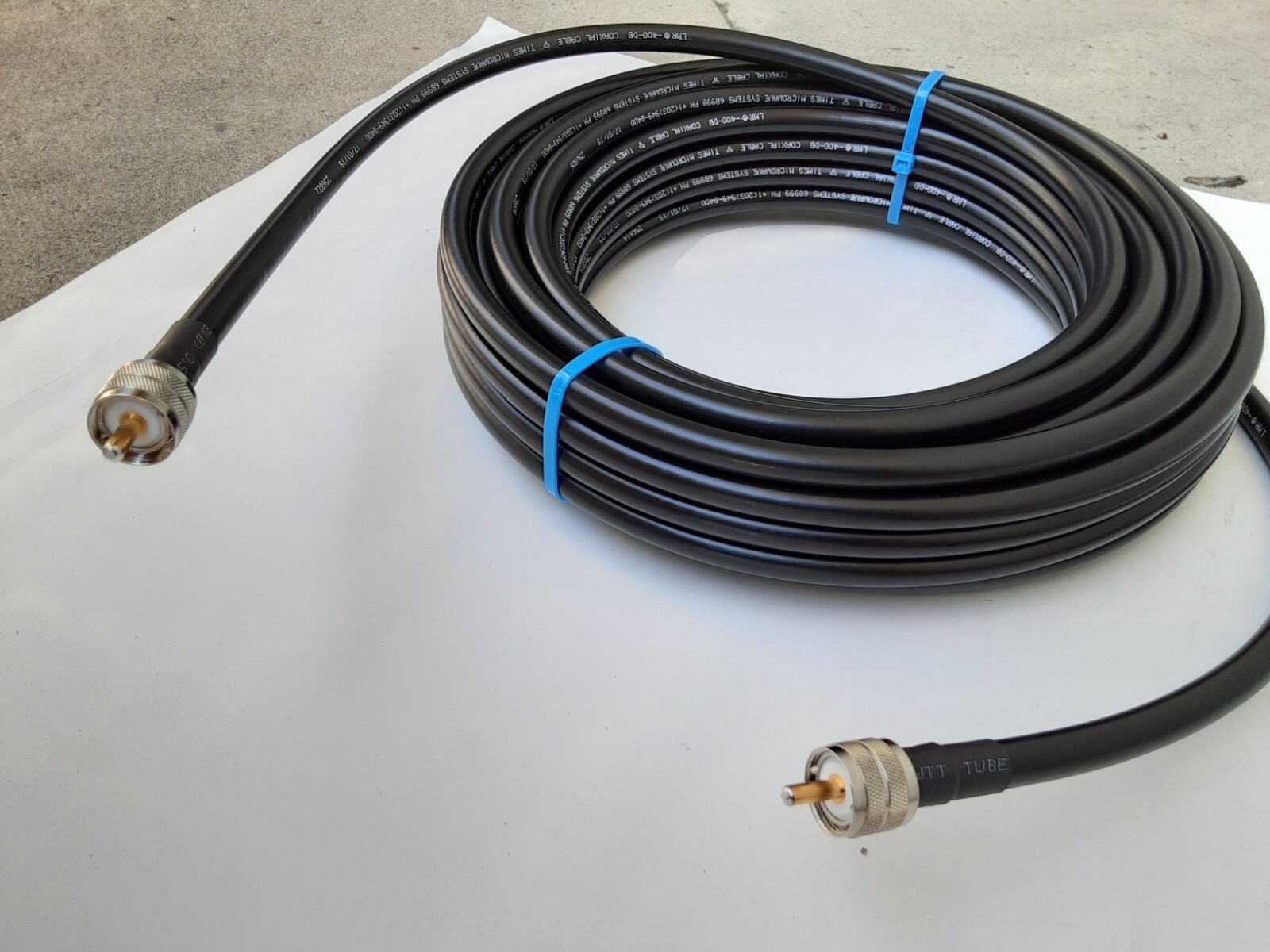 USMADE Times Microwave 40 FT LMR-400 PL259 Male Ultra Loss 50 ohm Cable CB HAM