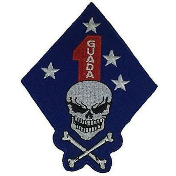 USMC 1ST FIRST MARINE DIVISION MARDIV WITH SKULL CROSSBONES PATCH GUADALCANAL