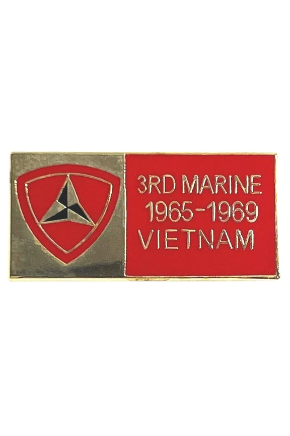 USMC 3rd Marine Division Vietnam 19651969 Novelty Pin 1" 1/2"