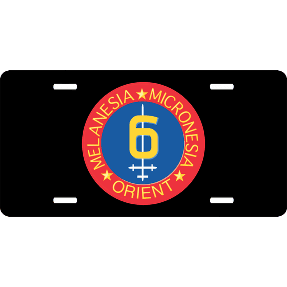 USMC 6th Division License Plate