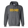 thumbnail image 1 of USMC Athletic Gold Adult Hooded Sweatshirt, 1 of 3