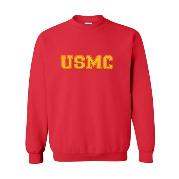 USMC Athletic Gold Crewneck Sweatshirt