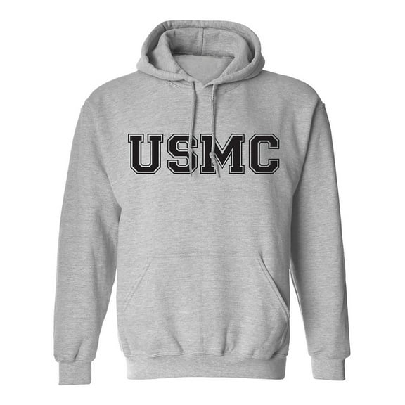 USMC Athletic Marines Hooded Sweatshirt in Gray