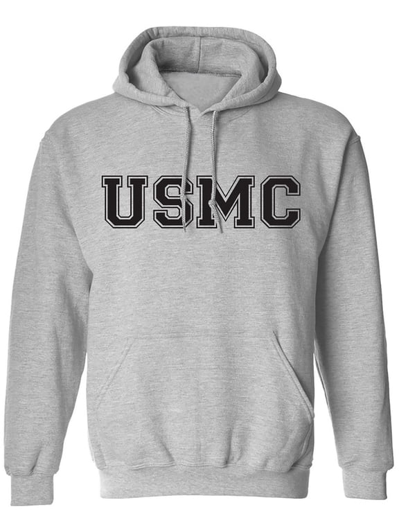 USMC Athletic Marines Hooded Sweatshirt in Gray