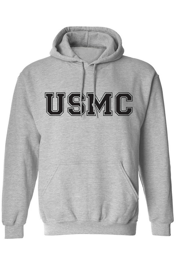 USMC Athletic Marines Hooded Sweatshirt in Gray