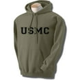 thumbnail image 1 of USMC Athletic Marines Hooded Sweatshirt in Military Green, 1 of 3
