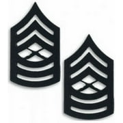 USMC Black Metal Solid Brass MSGT Master Sergeant Chevron Rank Insignia