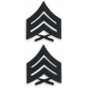 USMC Black Metal Solid Brass SGT Sergeant Chevron Rank Insignia
