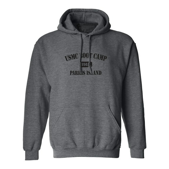 USMC Boot Camp Parris Island Adult Hooded Sweatshirt