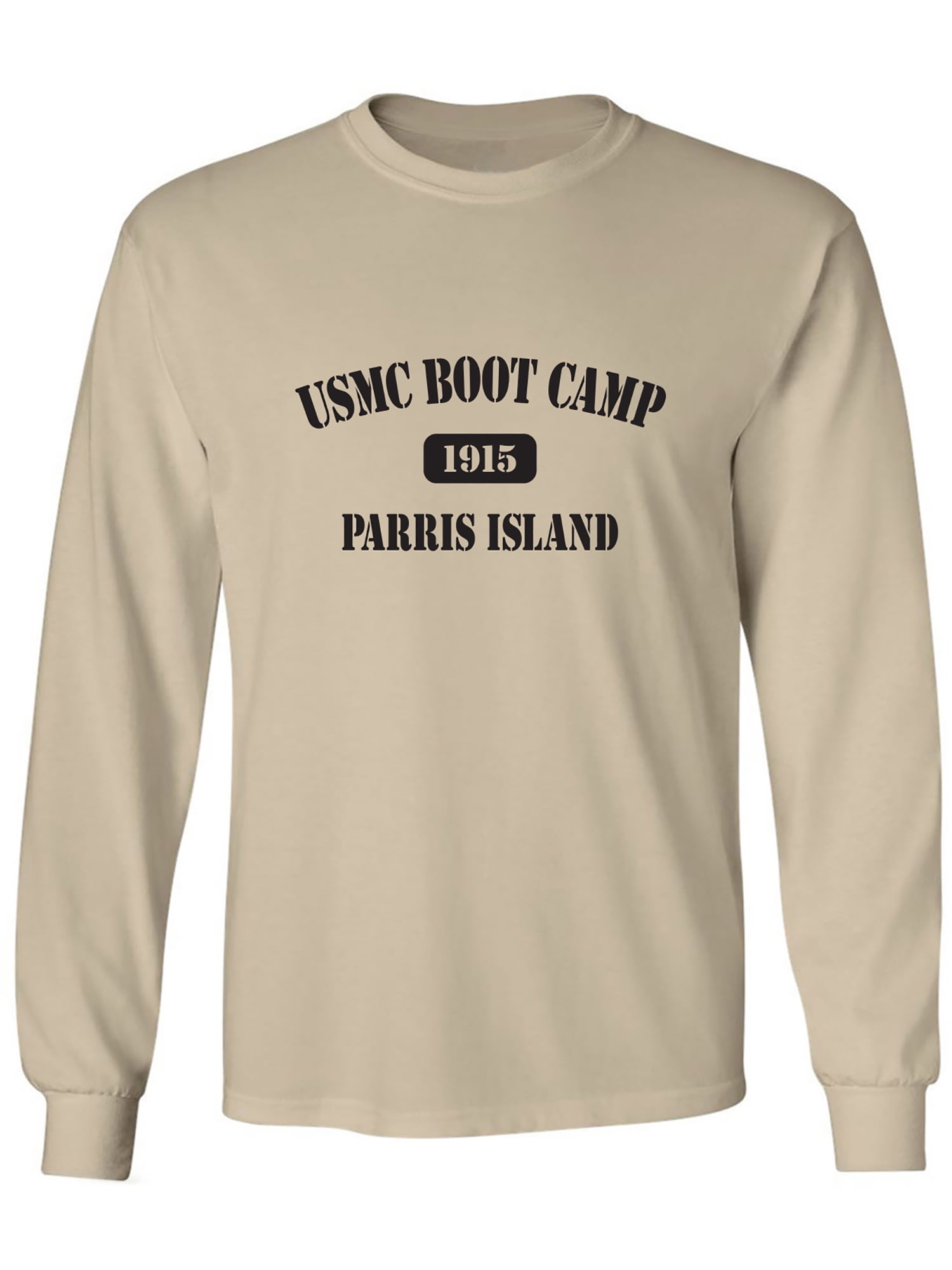USMC Boot Camp Parris Island Adult Long Sleeve Tshirt