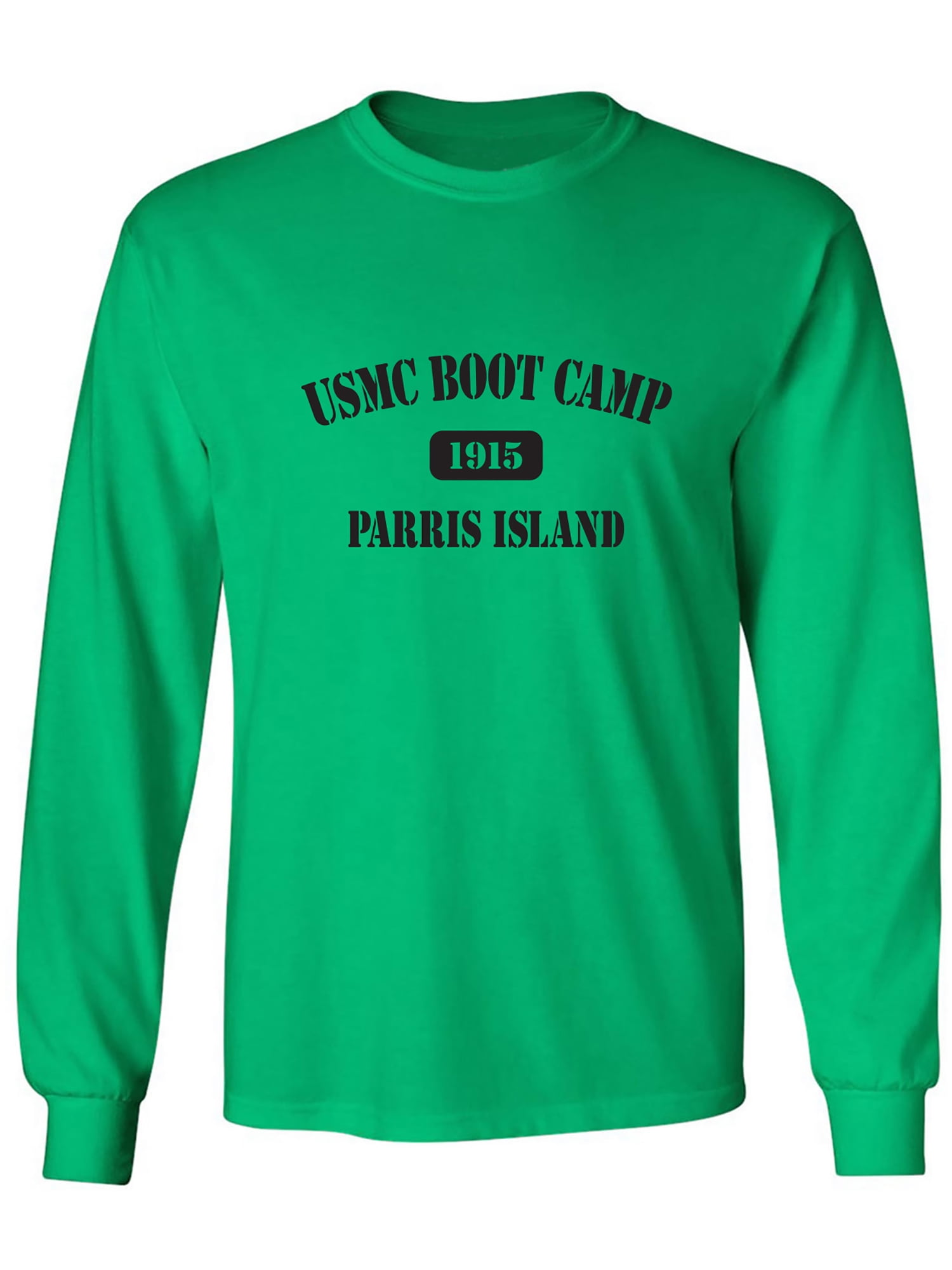 USMC Boot Camp Parris Island Adult Long Sleeve Tshirt