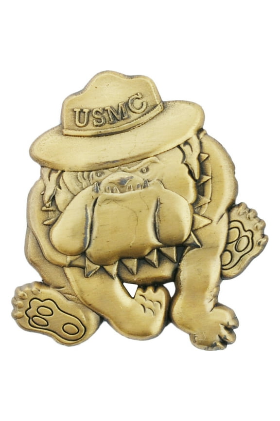 USMC Bulldog Emblem Military Pin 1 Inch