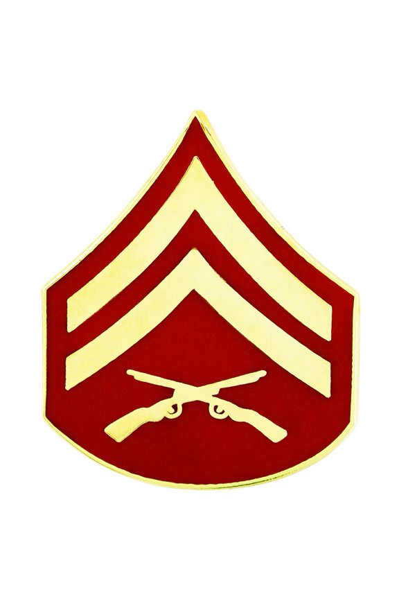 USMC Corporal Chevron Rank Enamel Pin (1)