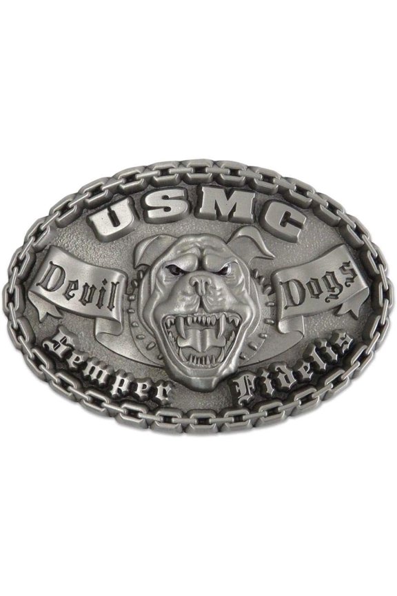 USMC Devil Dog Pewter Jumbo Pin Made in USA