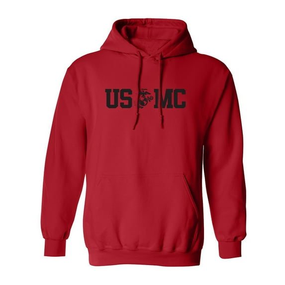 USMC Eagle Globe Anchor Adult Hooded Sweatshirt