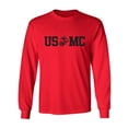 thumbnail image 1 of USMC Eagle Globe Anchor Adult Long Sleeve T-shirt, 1 of 3