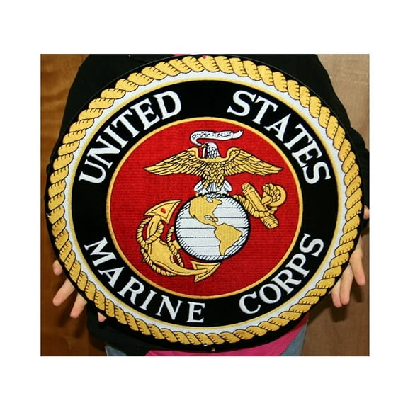 USMC Logo Round Metal Wall Hanging Sign : 19" x 19"