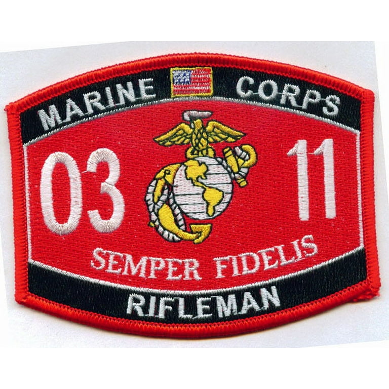 USMC Marine Corps 0311 Rifleman MOS Military Patch