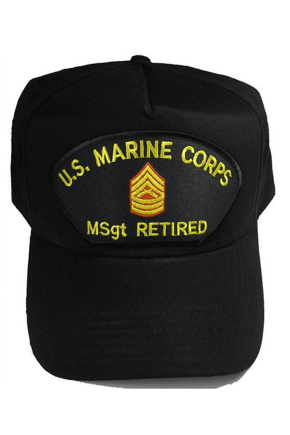 USMC MARINE CORPS MSGT MASTER SERGEANT E8 RETIRED HAT TOP NCO NON COMMISSIONED