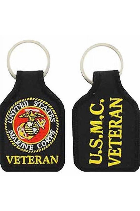 USMC MARINE CORPS VETERAN KEY CHAIN SEMPER FIDELIS EGA DEVIL DOG VET