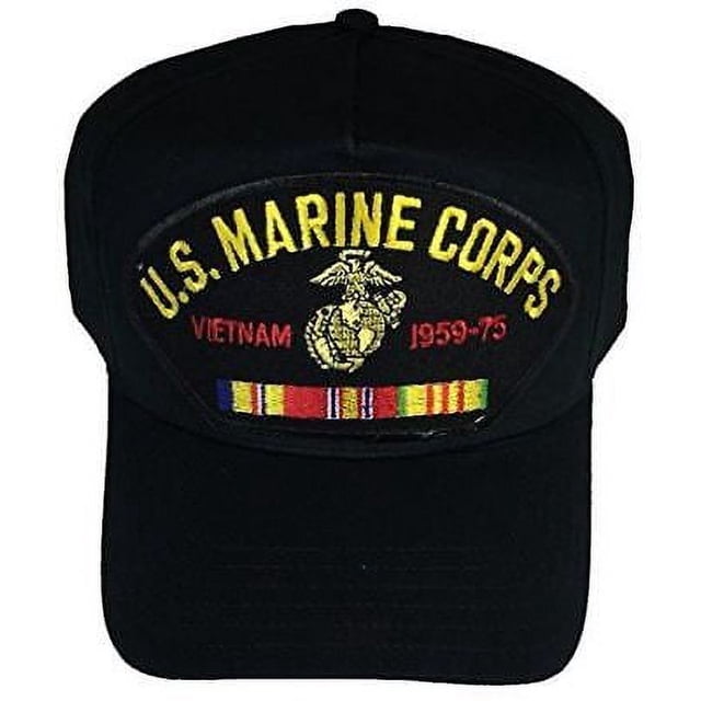 USMC Marine Corps Vietnam Veteran Hat W/ Combat Action Ribbon – EGA, Semper Fi, Adjustable
