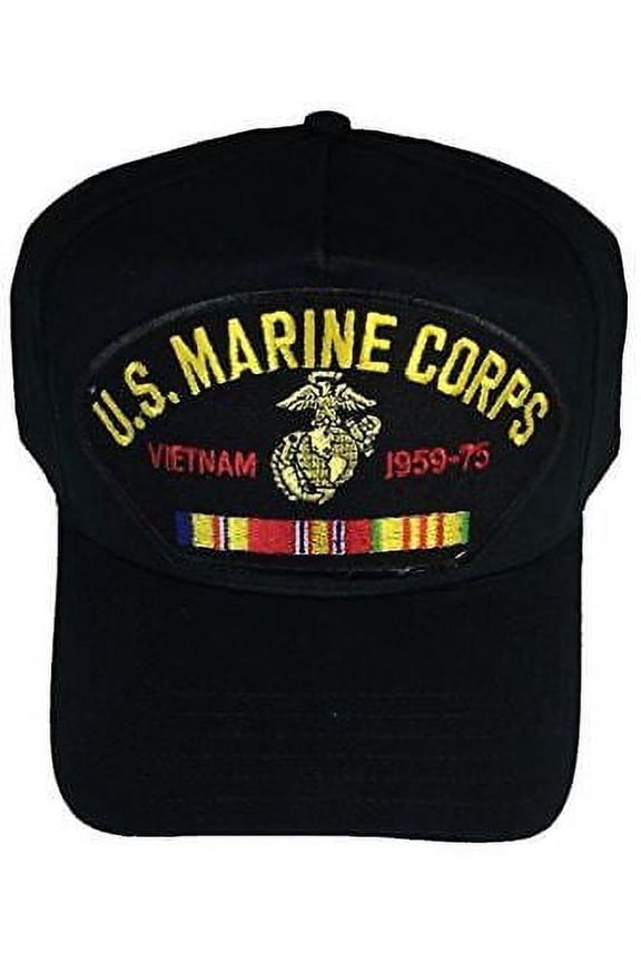 USMC MARINE CORPS VIETNAM VETERAN W/ COMBAT ACTION RIBBON HAT EGA SEMPER FI
