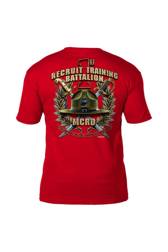 USMC MCRD San Diego 1st Battalion T-Shirt Red XL