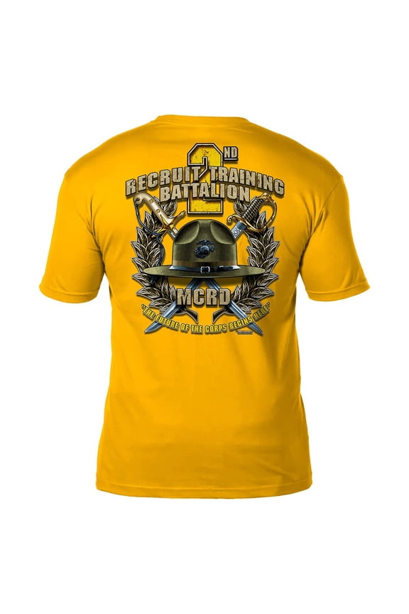 USMC MCRD San Diego 2nd Battalion T-Shirt Gold XL