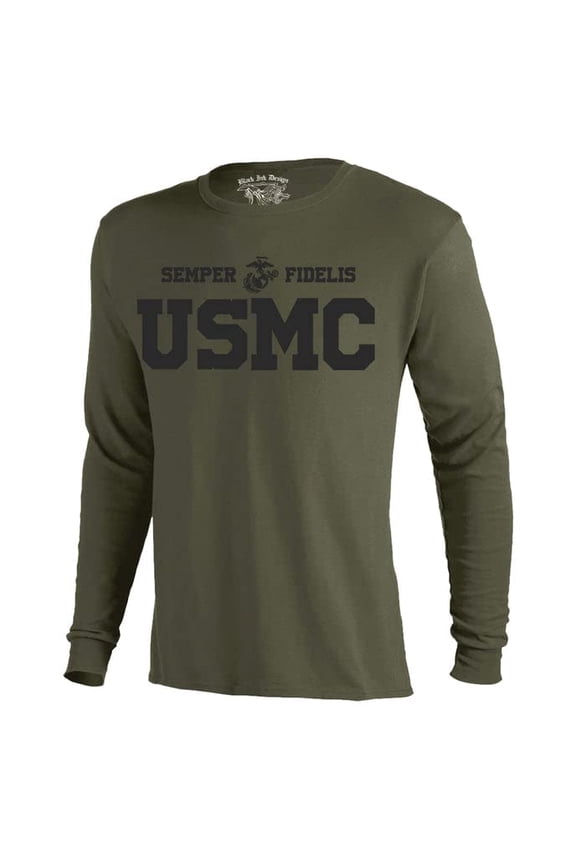 USMC Marine Corps Basic Long Sleeve T-Shirt LG