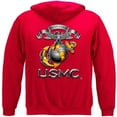 thumbnail image 1 of USMC Marine Corps Semper Fidelis Hooded Sweatshirt by , Red, L, 1 of 7
